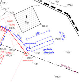 Lageplan Planung Rigole